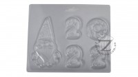 Пластиковая форма (молд) для шоколада Новый год 2022 Дед мороз, SweetSculptor