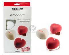 Silikomart AMORINI Сердце силиконовая форма 8 ячеек 63х65х39 мм с каттером