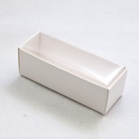 Коробка 8 х 3 х 3 см с прозрачной крышкой Белая
