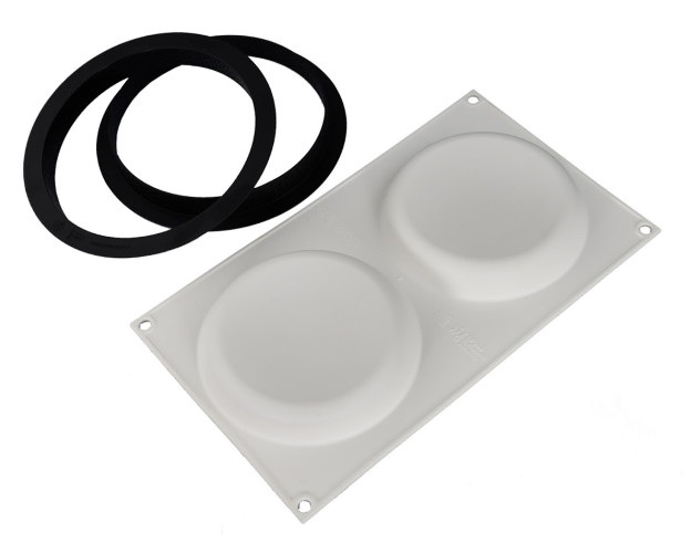 Silikomart KIT TARTE RING ROUND D150 набор силиконовая форма и кольца для 2 тартов