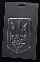 Пластиковая форма (молд) для шоколада Герб Украины 76 х 110 х 10 мм SweetSculptor