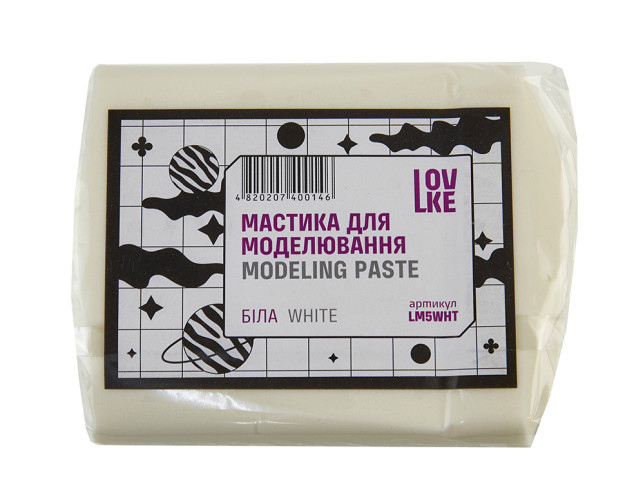 Lovke мастика для моделирования и лепки Белая, 500 г