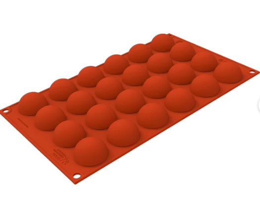 Silikomart SF535 Half-sphere (полусфера), 24 ячейки 35х20 мм