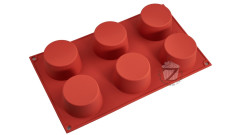 Silikomart SF102 Medium Muffin (маффины) 6 ячеек 68х38 мм