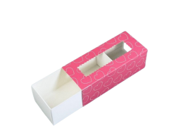 Коробка для Макаронс 14,1 х 5,9 х 4,9 см Сердечки