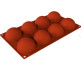 Silikomart SF565 Half-sphere (полусфера), 8 ячеек 65х34 мм