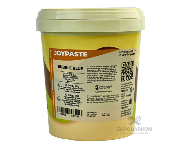 Joypaste Bubble Blue Паста со вкусом жевательной резинки Бабл гам (голубая) TM Irca