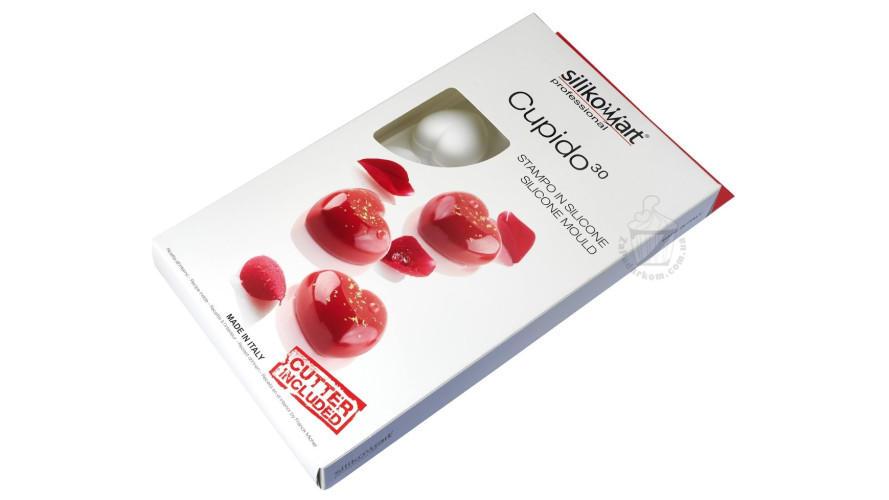 Silikomart CUPIDO 30 Сердце силиконовая форма 15 ячеек 45х44х24 мм