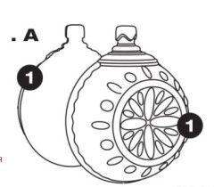 Pavoni KT149-1 форма для шоколада Елочная игрушка №1