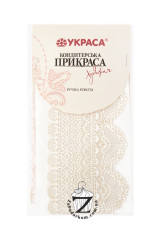 Украшение из айсинга Кружевной бордюр Орнамент №425 (белый)
