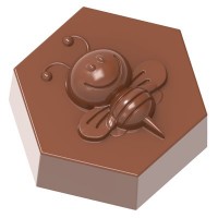 CW1858 Поликарбонатная форма для шоколада Сота пчелиная 32,5 х 28,5 х 15,5 мм