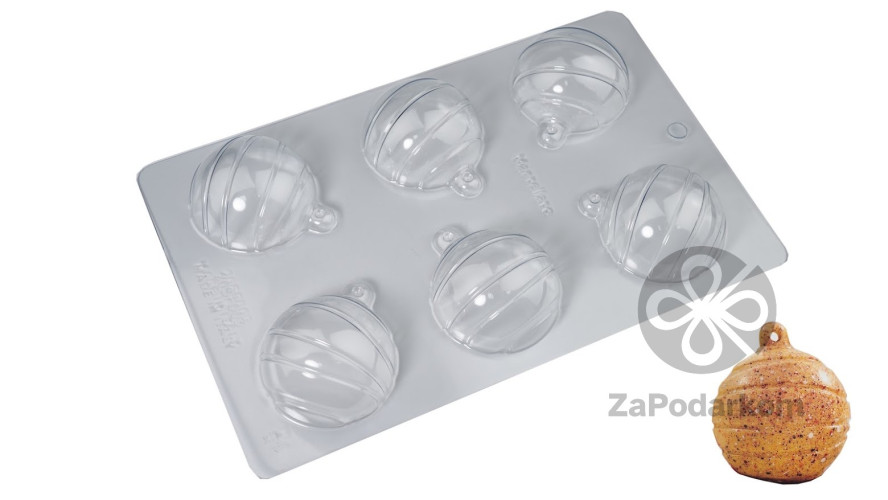 Martellato 20SF003 форма для шоколада Елочная игрушка Шарик №3