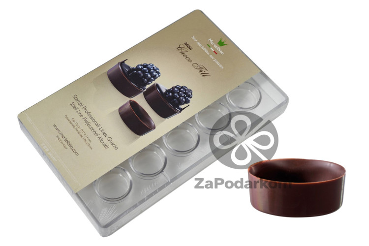 Martellato 20GU007 поликарбонатная форма для шоколада ChocoFill Round law 37 х 14 мм