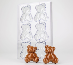 Martellato MA6104 поликарбонатная форма для шоколада Мишки Mallow (6 ячеек)