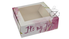 Коробка 20 х 20 х 7 см универсальная с окном It's my Joy