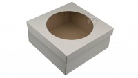 Коробка 25 х 25 х 11 см Чизкейк (круглое окно)