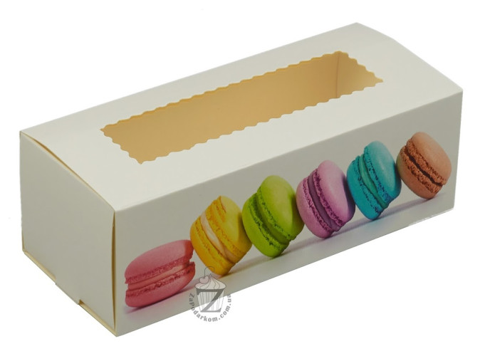 Коробка для Макаронс 14,1 х 5,9 х 4,9 см Рисунок макаронс
