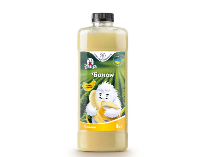 YetiCo (Украина) Банан пюре пастеризованное 10% сахара, 1 кг