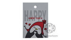 Бирка Пингви Happy New Year 5 х 7 см