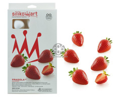 Silikomart FRAGOLA 30 Клубника силиконовая форма 15 ячеек 48х37х33 мм с каттером