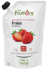 La Fruitière (Франция) Клубника пюре пастеризованное без сахара, 1 кг