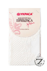 Украшение из айсинга Кружевной бордюр Ажур №495 (белый)