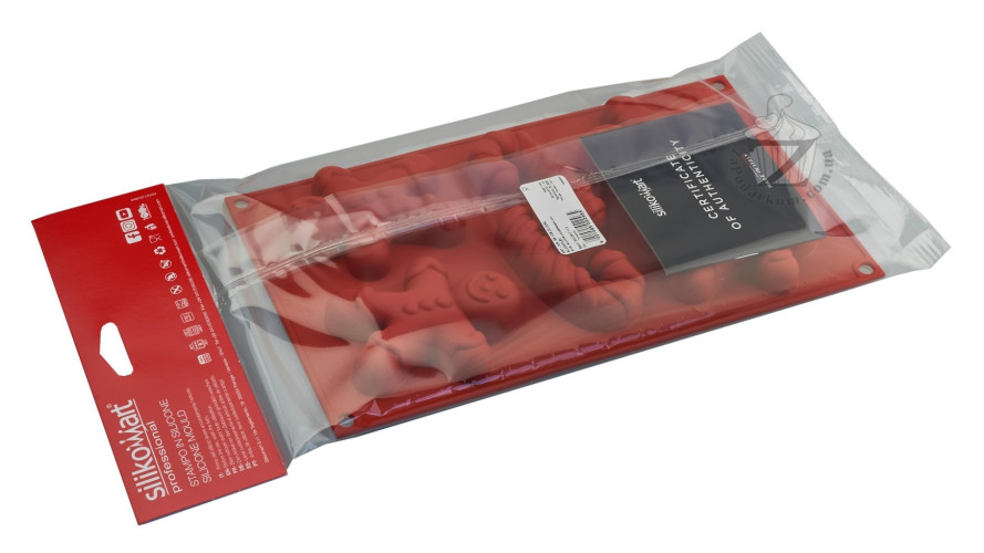 Silikomart SF106 Mr.Ginger Рождественский человечек 6 ячеек 94х78х21