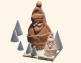 Valrhona 12394 пластиковая форма для шоколада Санта Клаус, 70 мм