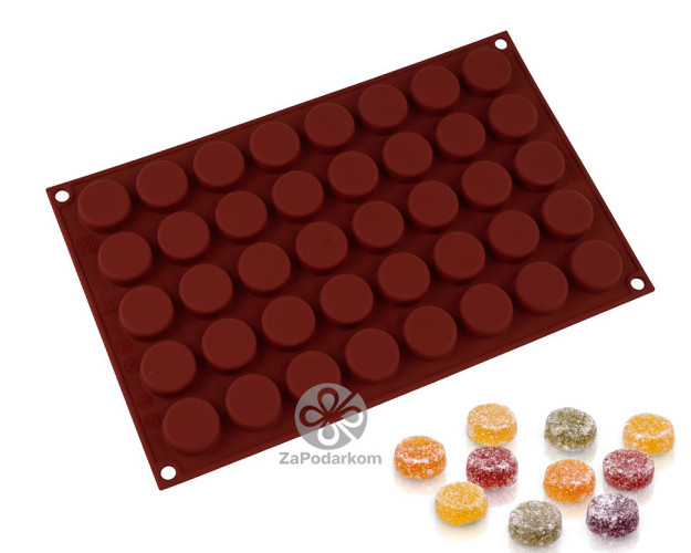 Silikomart SF180 PASTILLE силиконовая форма на 40 ячеек, 27х11 мм