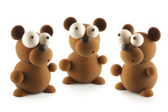 Silikomart KIT TEDDY набор пластиковых форм для объемного шоколадного медвежонка 140х161х210 мм