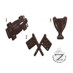 Martellato 90-6804 форма для шоколада Гонки (4 ячейки)