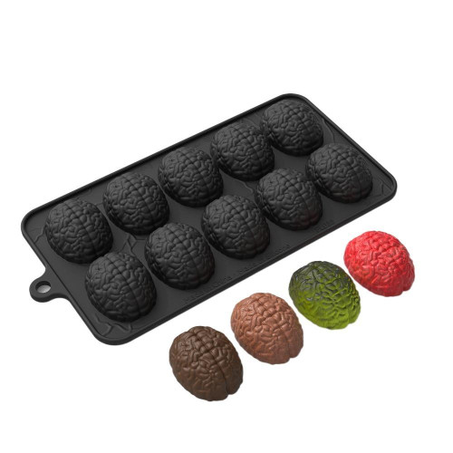 Силиконовая форма Мозги (орехи) 3,5 х 4,3 см, 10 ячеек