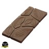 CF0808 Поликарбонатная форма для шоколада Плитка Какао бобы и листья 30 гр 118 х 50 х 5 мм