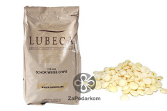 Lubeca 34% WEISSE Chocolate Couverture натуральный белый шоколад
