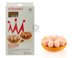 Silikomart KIT TARTE RING BLOOM 80 набор силиконовая форма и кольца для 6 тартов 80 мм