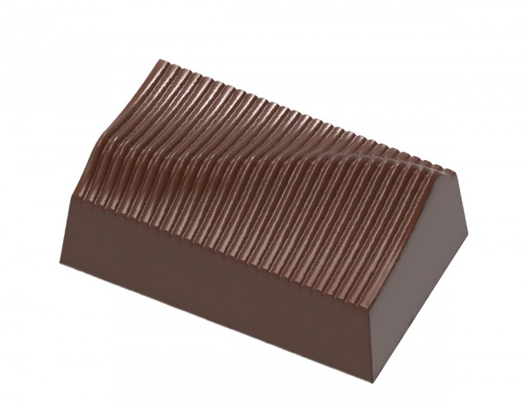 CW1969 Поликарбонатная форма для шоколада Плиссе пралине 35 х 21,5 х 14 мм