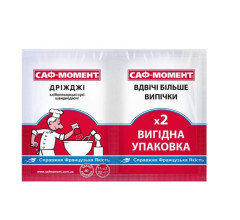 Дрожжи инстантные Саф момент сухие быстродействующие, 22 г (2х11)