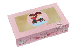 Коробка 20 х 11,5 х 5 см для зефира, эклеров, пирожных Love