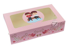 Коробка 20 х 11,5 х 5 см для зефира, эклеров, пирожных Love