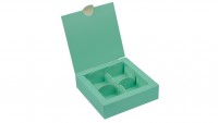 Коробка для 4 конфет 11 х 11 х 3 см Тиффани