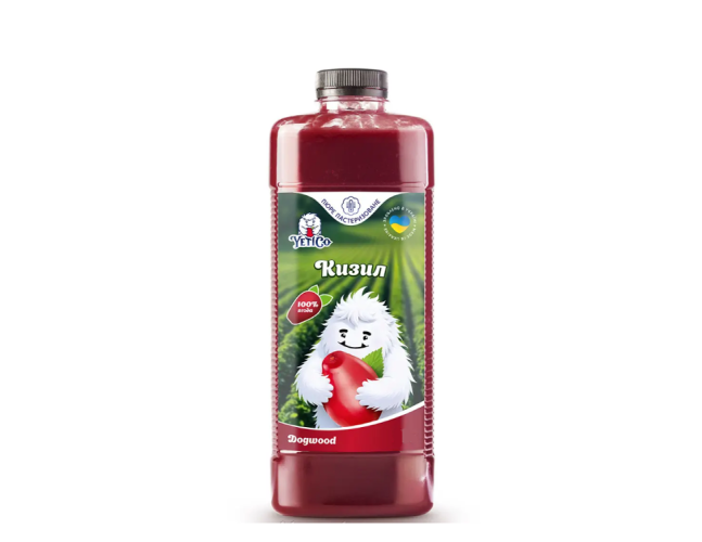 YetiCo (Украина) Кизил пюре пастеризованное 10% сахара, 500 г