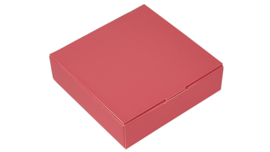 Коробка для 4 конфет 11 х 11 х 3 см Коралловая