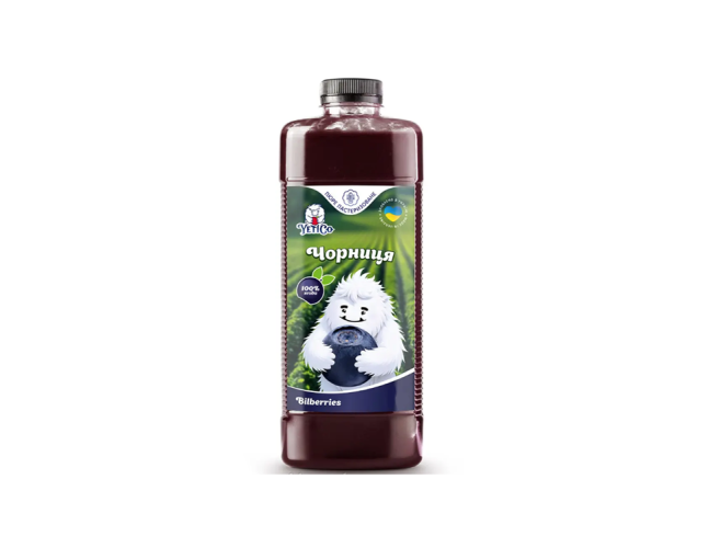 YetiCo (Украина) Черника пюре пастеризованное 10% сахара, 500 г