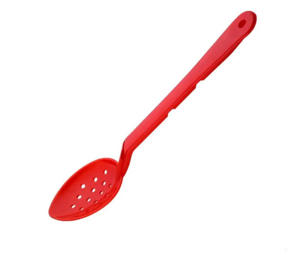 Bora Plastik (Турция) Ложка раздаточная с перфорацией красная 33 см
