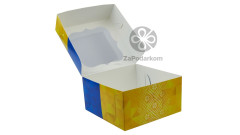 Коробка 17 х 17 х 9 см с окном Украина