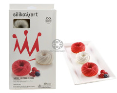 Silikomart MINI INTRECCIO силиконовая форма 6 ячеек 75х35 мм