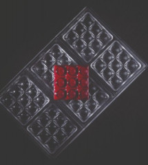 Pavoni PC5013 Mini Bricks поликарбонатная форма для плитки шоколада 70 х 70 х 10,5 мм