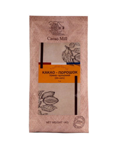 CACAOMILL какао - порошок темно - красный 20-22%, упаковка 1 кг