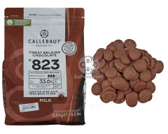 Callebaut №823 Select 33,6% натуральный молочный шоколад, упаковка 2,5 кг