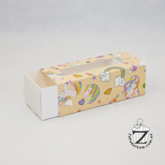 Коробка для Макаронс 14,1 х 5,9 х 4,9 см Единороги